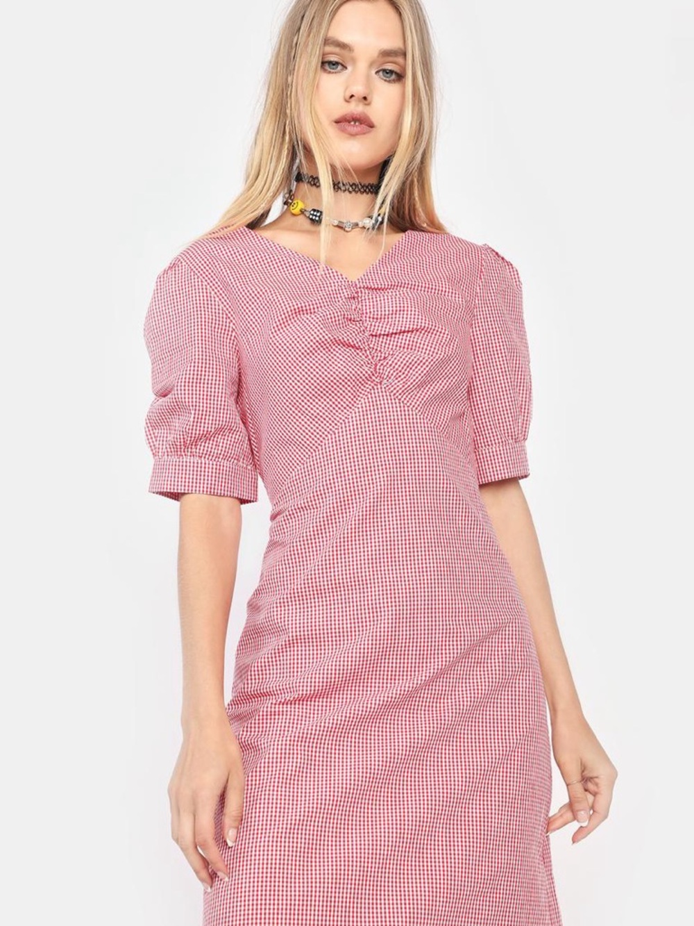 Love + Harmony Red Gingham Dress